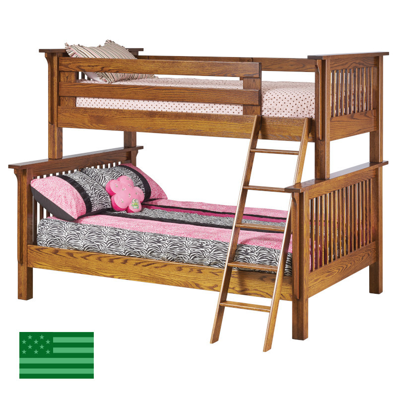 Amish Pearce Twin over Full Bunk Bed